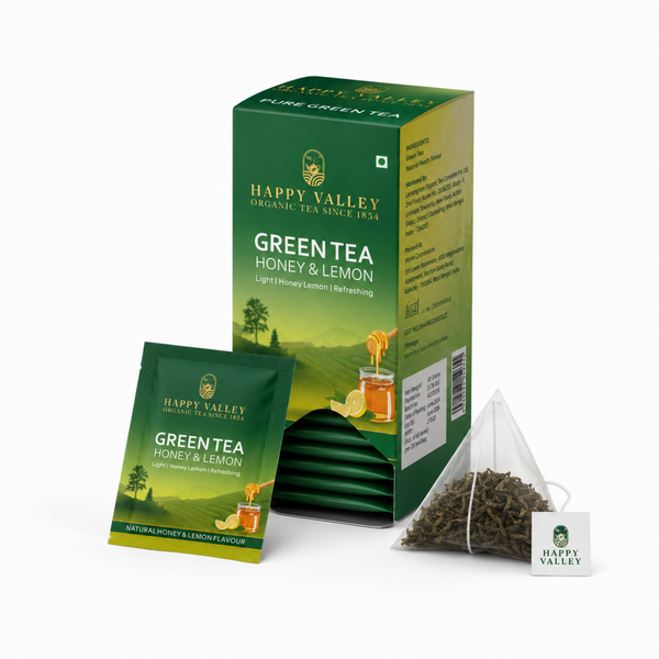 Happy Valley Green Tea Honey & Lemon product packaging
