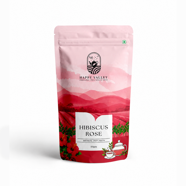 Hibiscus Rose Herbal Infusion | Caffeine-Free Floral Herbal Tea | 50g