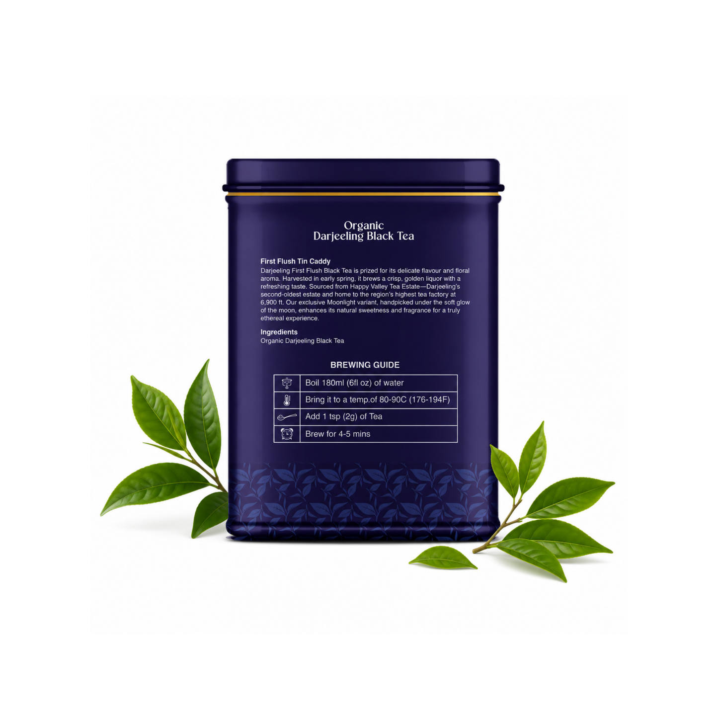 Black tea caddy product