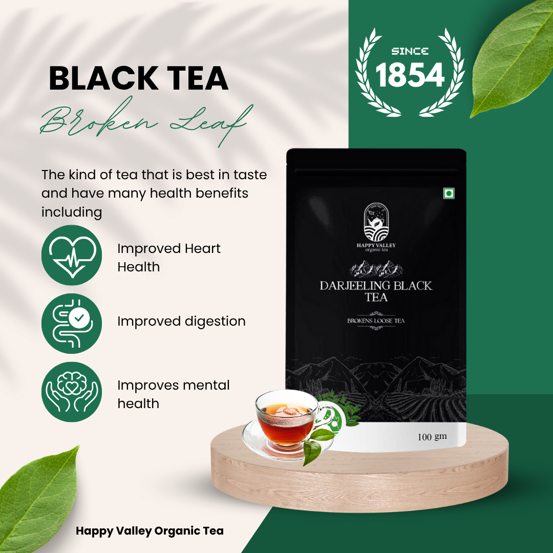 Darjeeling black tea package with health benefits 