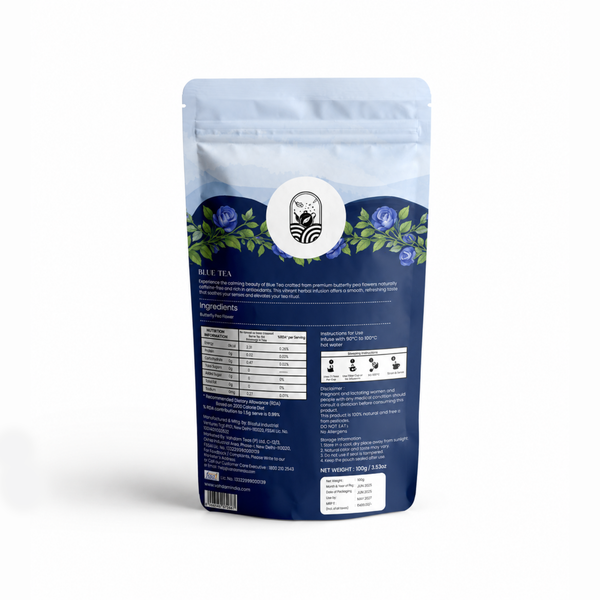 Butterfly Pea Flower Herbal Infusion | Blue Tea | Whole Dried Flowers | 50g